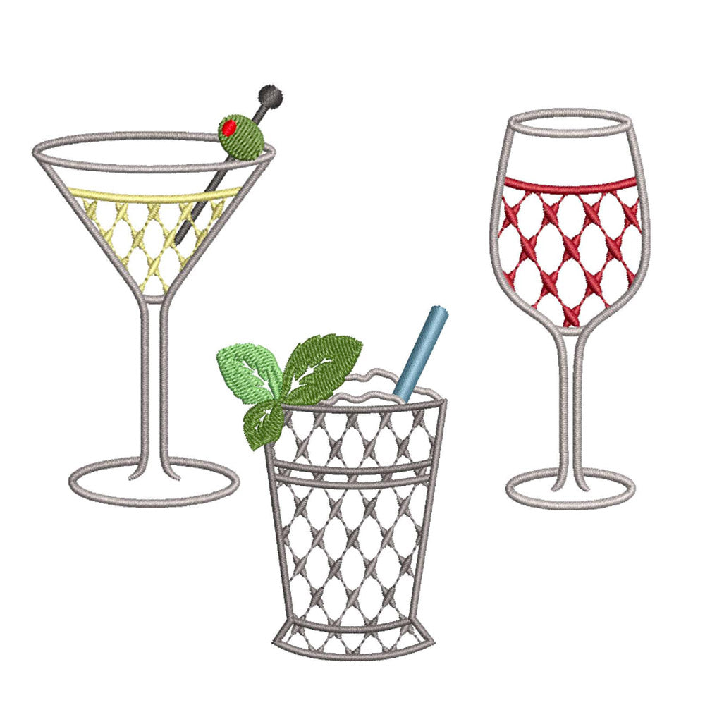 Chic Cocktails for Embroidery