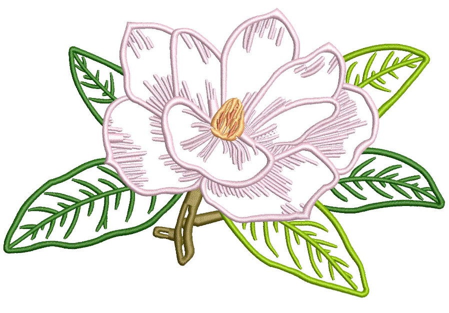 Southern Magnolia for Embroidery