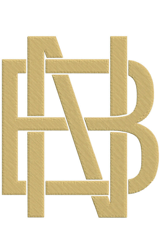 Monogram - One Color Block Mixed Lettering