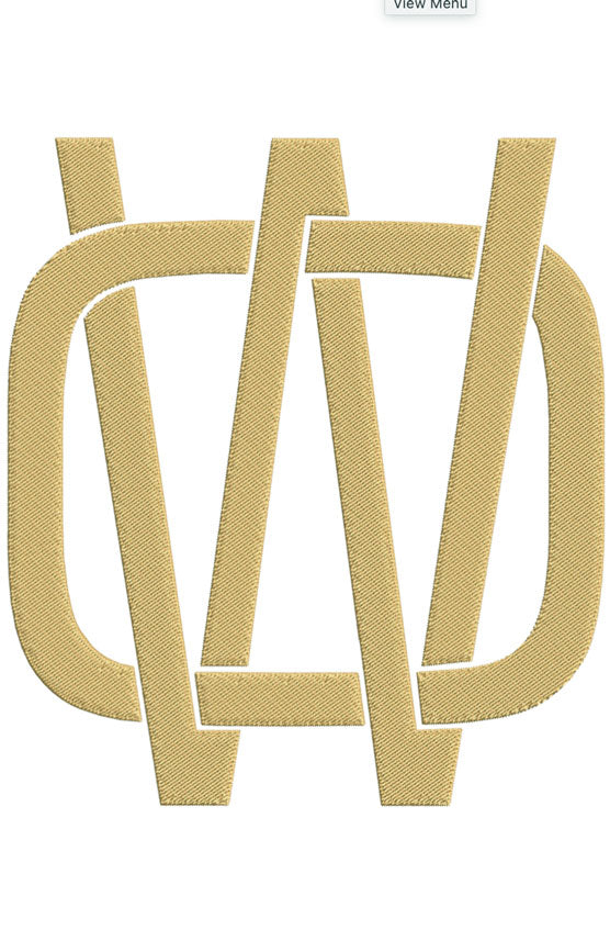 Monogram Block OW for Embroidery