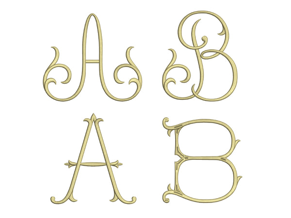 Single Monogram Couture Font for Embroidery – Shuler Studio